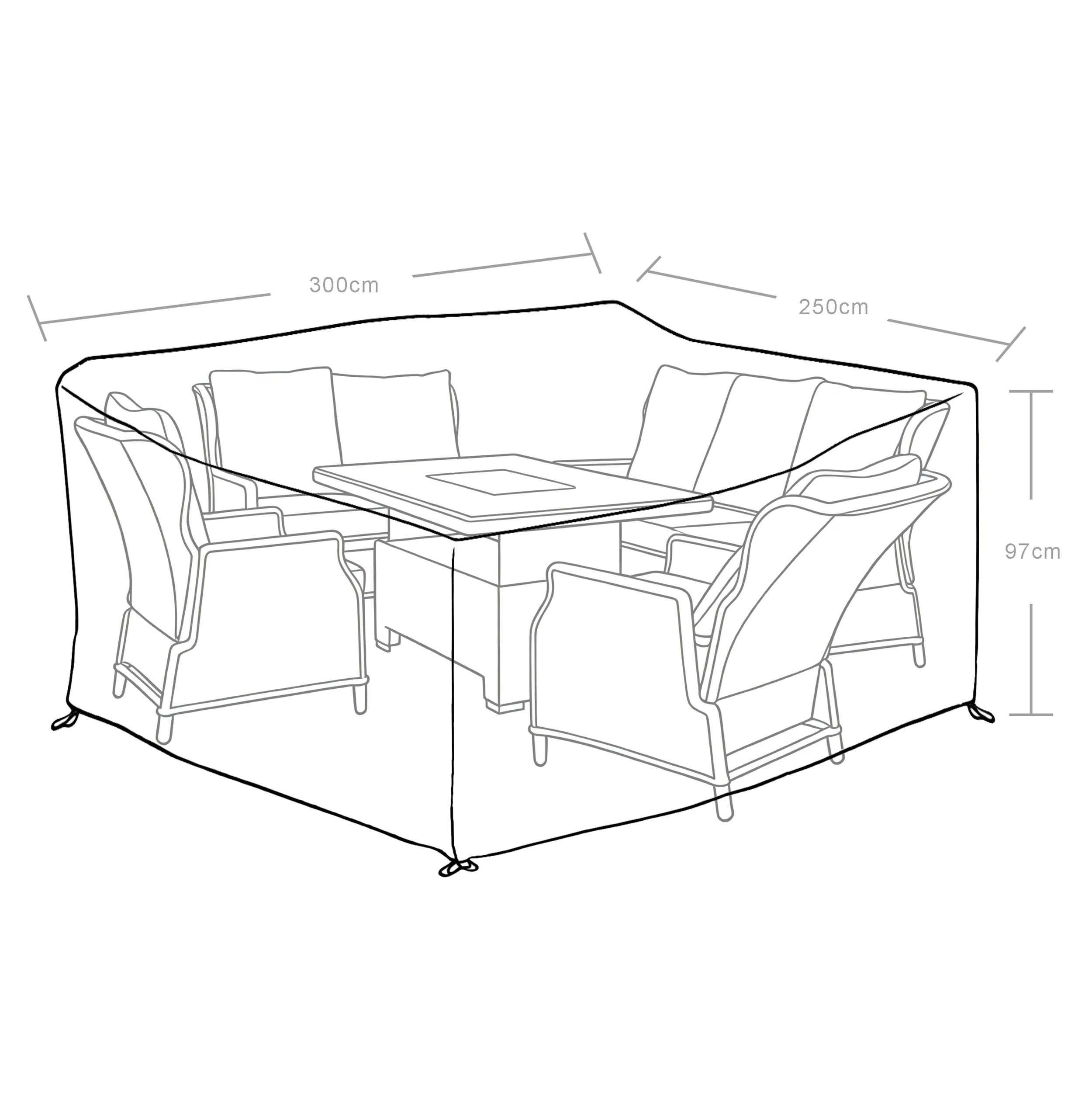 William Garden 5 Piece Reclining Sofa Dining Set Waterproof Cover - Image 4
