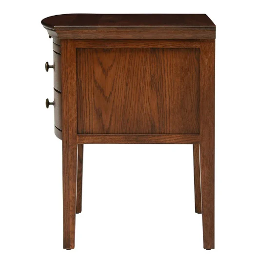 Winchcombe Dark Oak 2 Drawer Bedside Table - Image 3