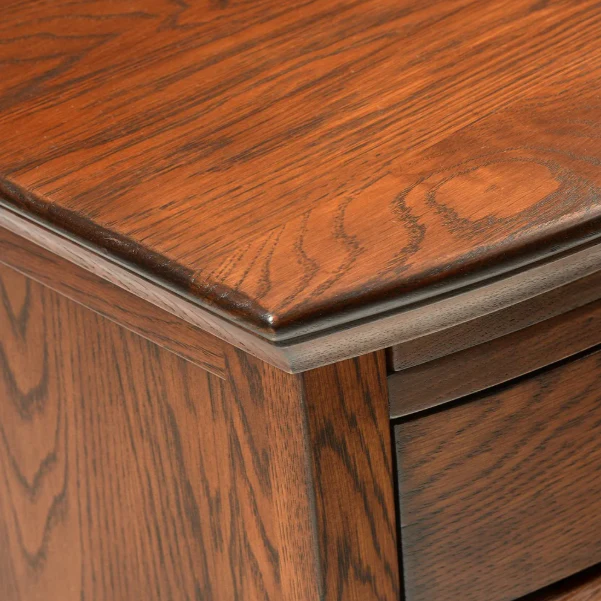 Winchcombe Dark Oak 2 Drawer Bedside Table - Image 4