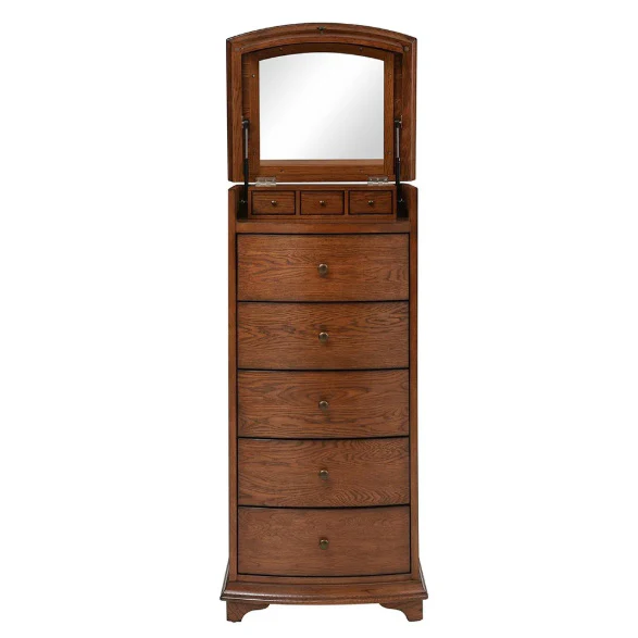 Winchcombe Dark Oak Vanity Tallboy - Image 4